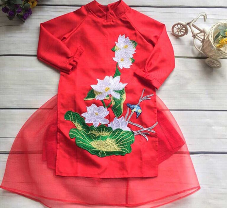 Khám Phá Áo Đầm Trẻ Em Màu Đỏ Xinh Xắn – Từ Xưởng May Đồng Phục Mẫu Lạ 1 Thời Trang Bé Gái đón Xuân (1)